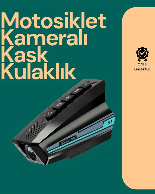Golook Destekli Motosiklet Kask Kamerası 50 Saat Pil, Geniş Açı - Lisinya