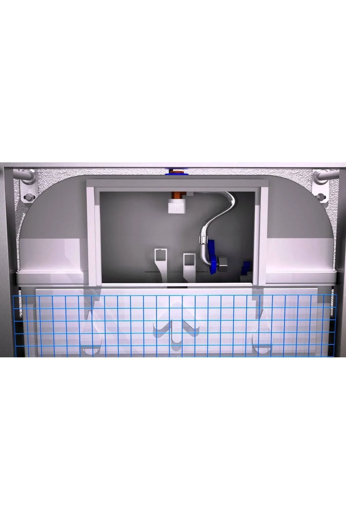 Gömme Rezervuar dirsekli şamandıra bağlantı fleksi 3/8-1/2 20 cm… - Görsel 4