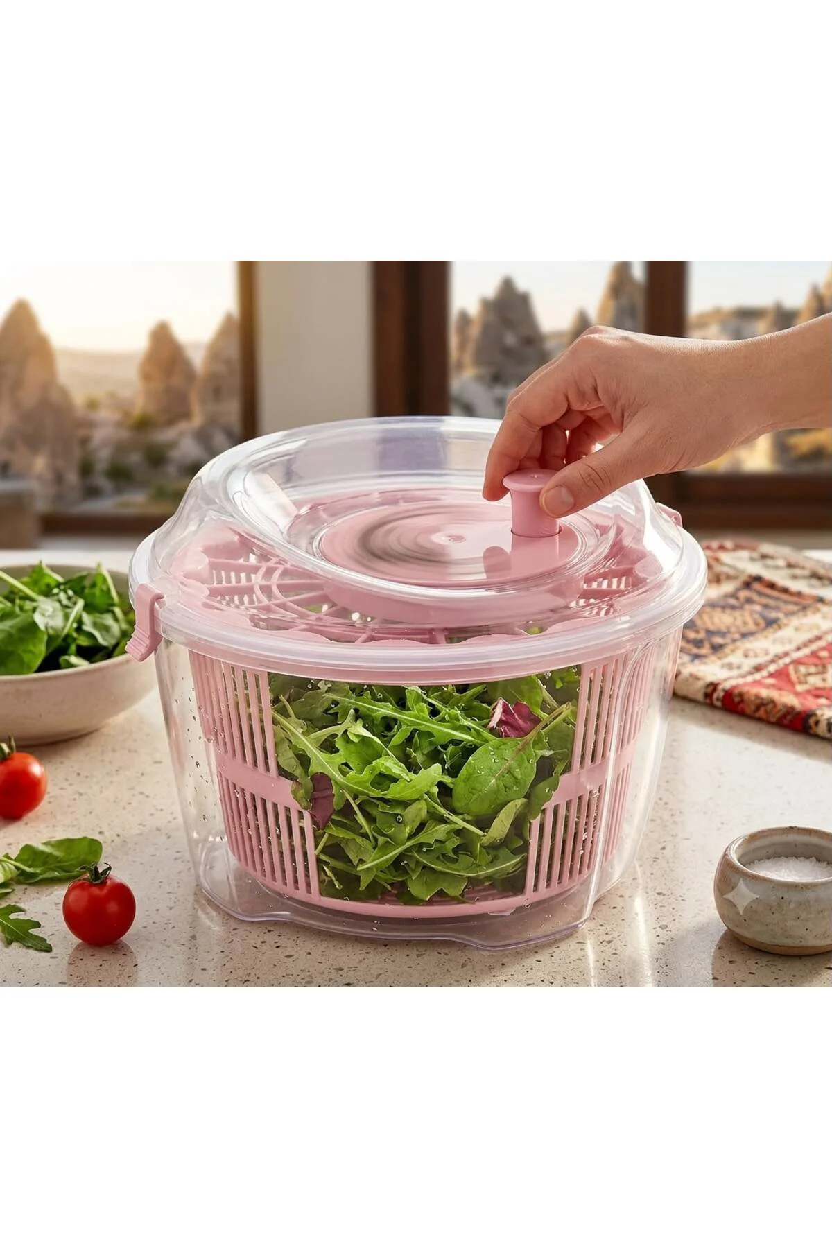 Gondol Vega Pratik Salata Kurutucu - Meyve Sebze Yeşillik Yıkama Kurutma Kabı Gondol Vega Pratik Salata Kurutucu - Meyve Sebze Yeşillik Yıkama Kurutma Kabı