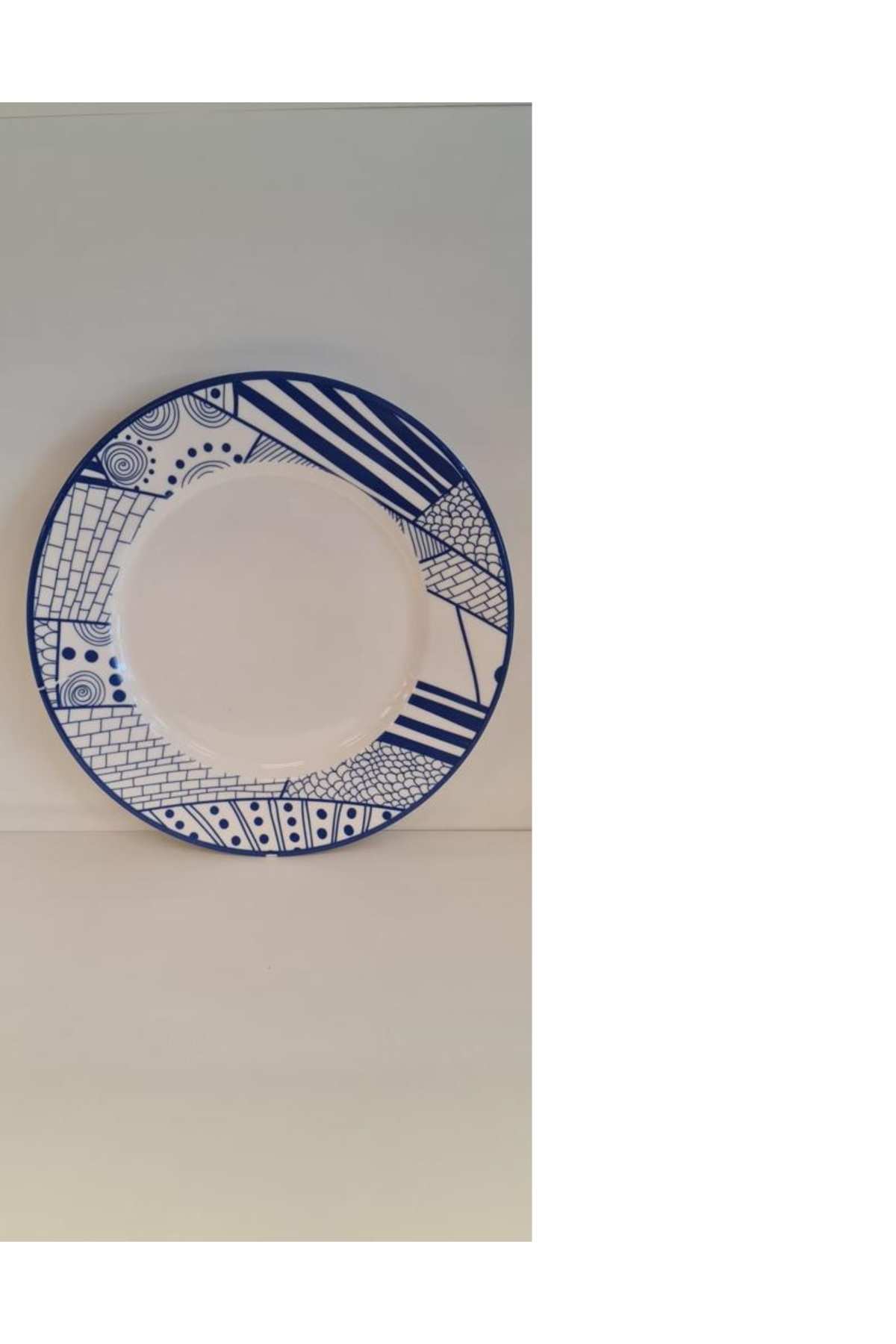 Gönül Collection Gönül Collectıon Mavi Çizgili Tabak Büyük Boy