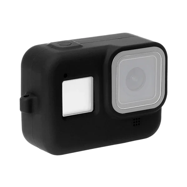 GoPro HERO8 Silikon Kılıf + Bilek Kayışı - Darbe ve Çizik Koruması