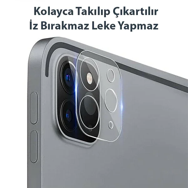 GOR iPad Pro 11 İPad Pro 12.9 2020-2021 3D Cam Kamera Koruyucu 2 SET-1852 GOR iPad Pro 11 İPad Pro 12.9 2020-2021 3D Cam Kamera Koruyucu 2 SET-1852