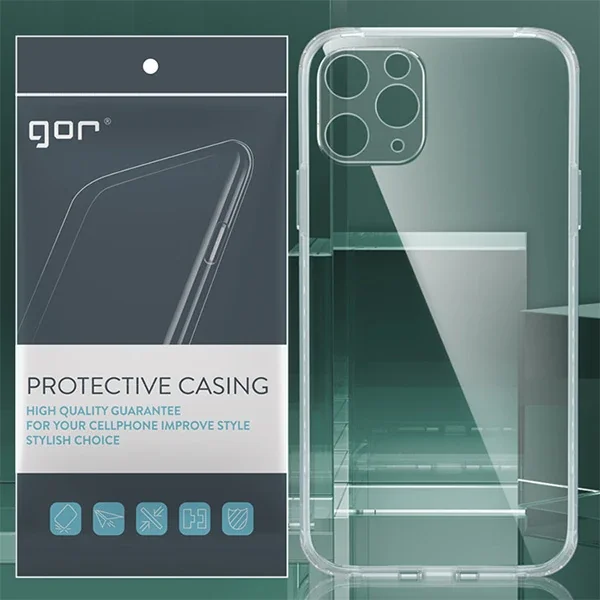 GOR İPhone 11 Pro Max 6.5 inch Kamera Korumalı Şeffaf Silikon Kılıf-1852 GOR İPhone 11 Pro Max 6.5 inch Kamera Korumalı Şeffaf Silikon Kılıf-1852