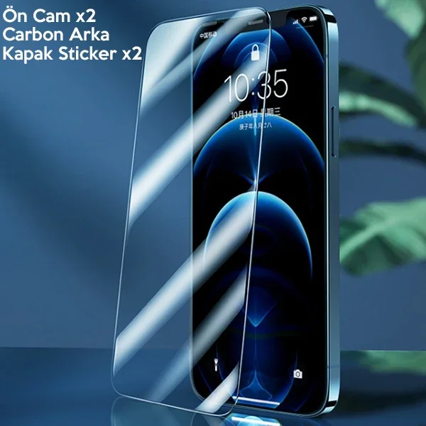 GOR İPhone 12 Mini 5.4  Best Full Tempered Cam Ekran Koruyucu 2Adet+Arka Jelatin-1852