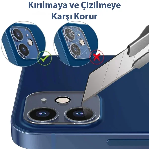 GOR İPhone 13 /13 Mini  Best Full Tempered Cam Kamera Koruyucu 2Adet Set-1852