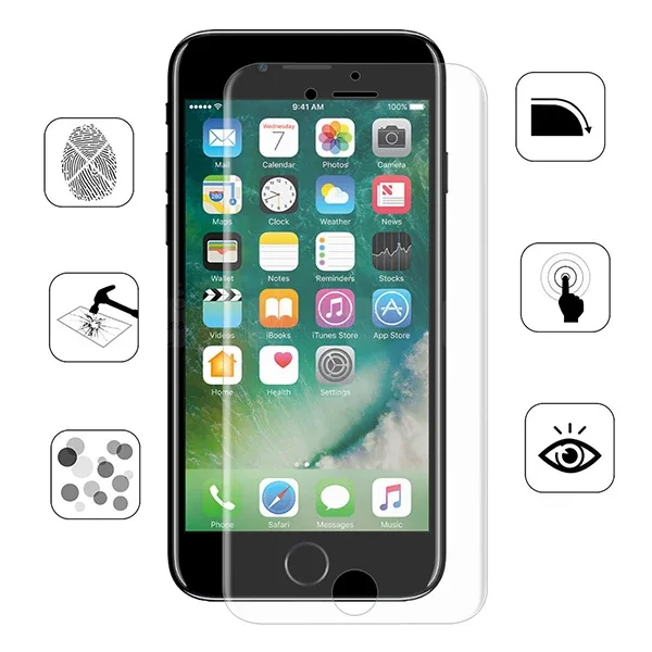 GOR İPhone 8 Plus-7 Plus HD Ekran Koruyucu Jelatin 5 Adet Set-1852
