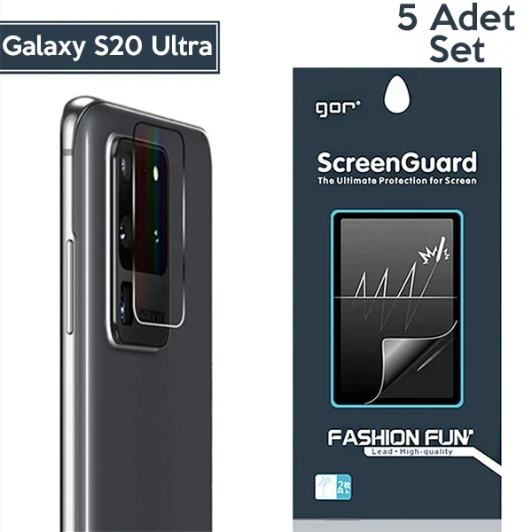 GOR Samsung Galaxy S20 Ultra Kamera Lens Koruyucu 5 Adet-1852 GOR Samsung Galaxy S20 Ultra Kamera Lens Koruyucu 5 Adet-1852