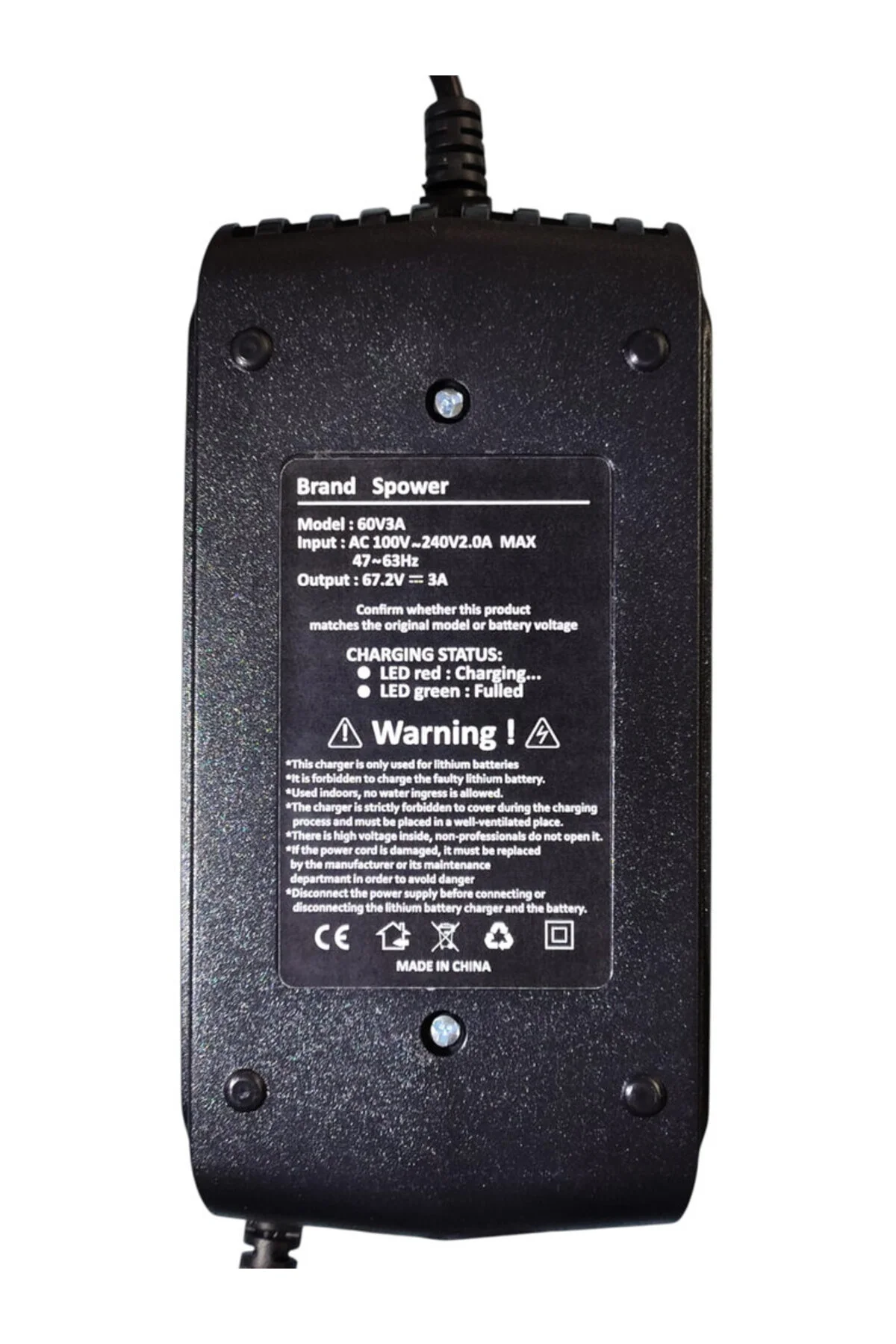 Gorilla G3 Elektrikli Scooter Şarj Cihazı 67.2v 3a