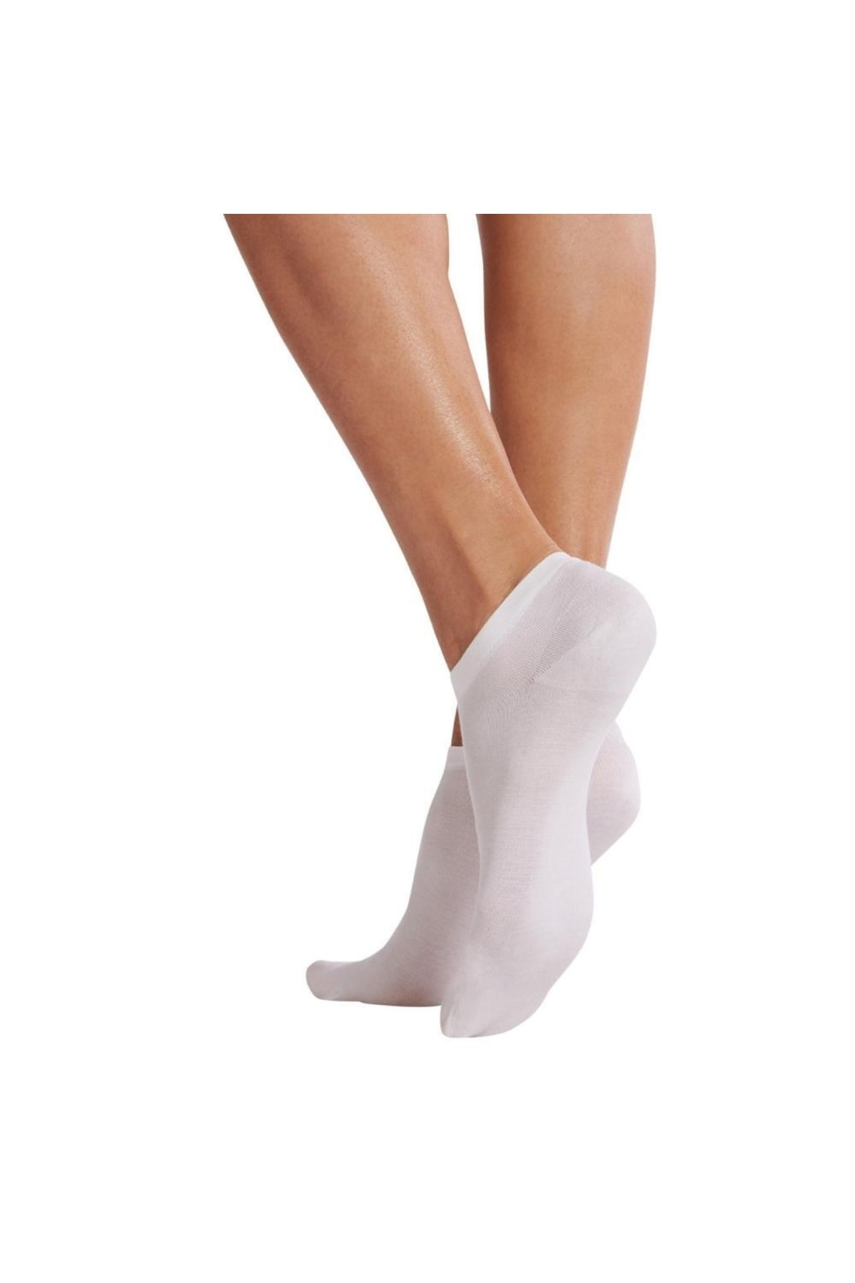 Görünmez Sneakers Beyaz Kadın Spor Ayakkabı Çorabı 6 Çift