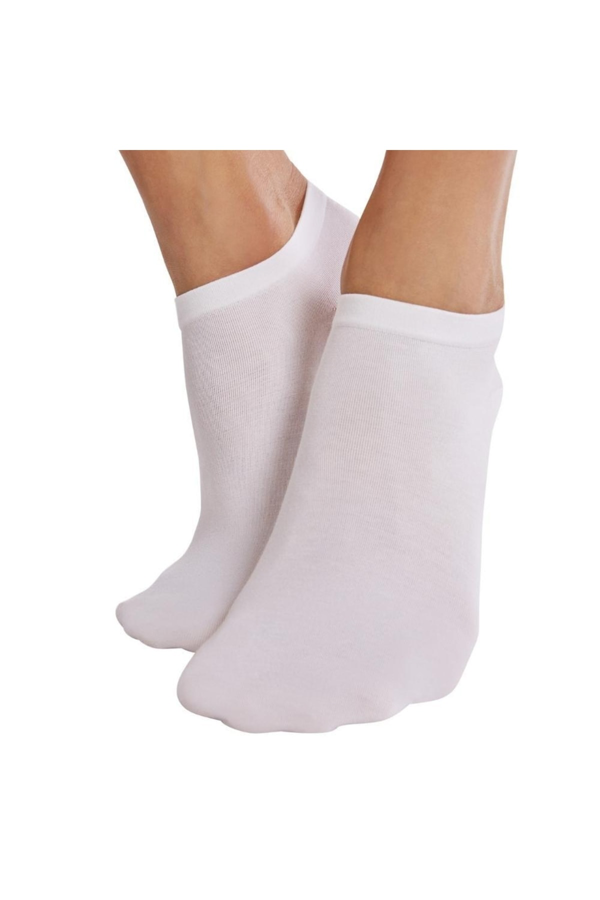 Görünmez Sneakers Beyaz Kadın Spor Ayakkabı Çorabı 6 Çift
