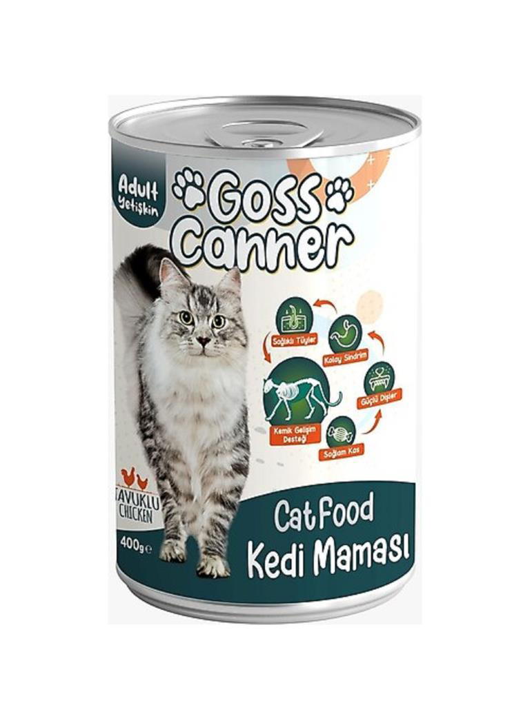 Goss Canner Tavuklu Kedi Konservesi 400 Gr