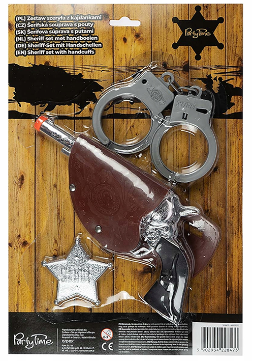Gösteriler İçin Kovboy Sheriff Tabancası Kelepçesi ve Rozet Kostü Gösteriler İçin Kovboy Sheriff Tabancası Kelepçesi ve Rozet Kostü