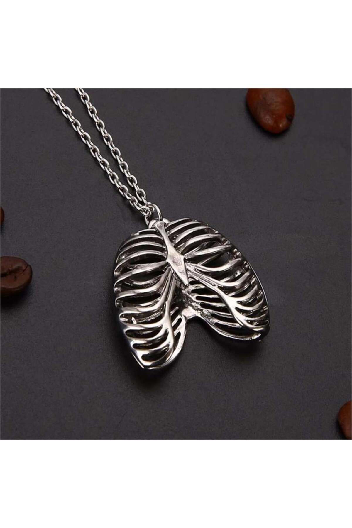 Köstebek Gothic Punk Rib Zincirli Kolye