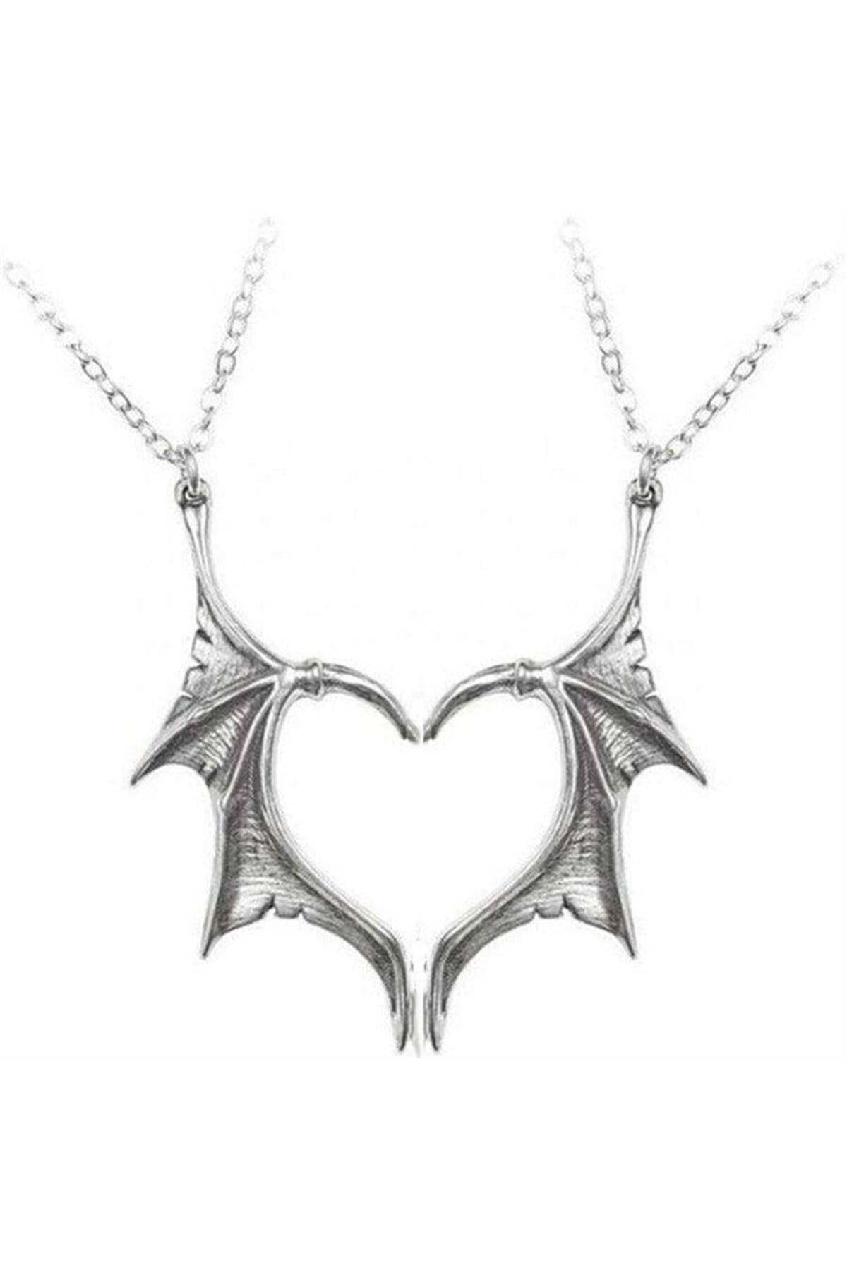 Gothic Wings Çift Kolye