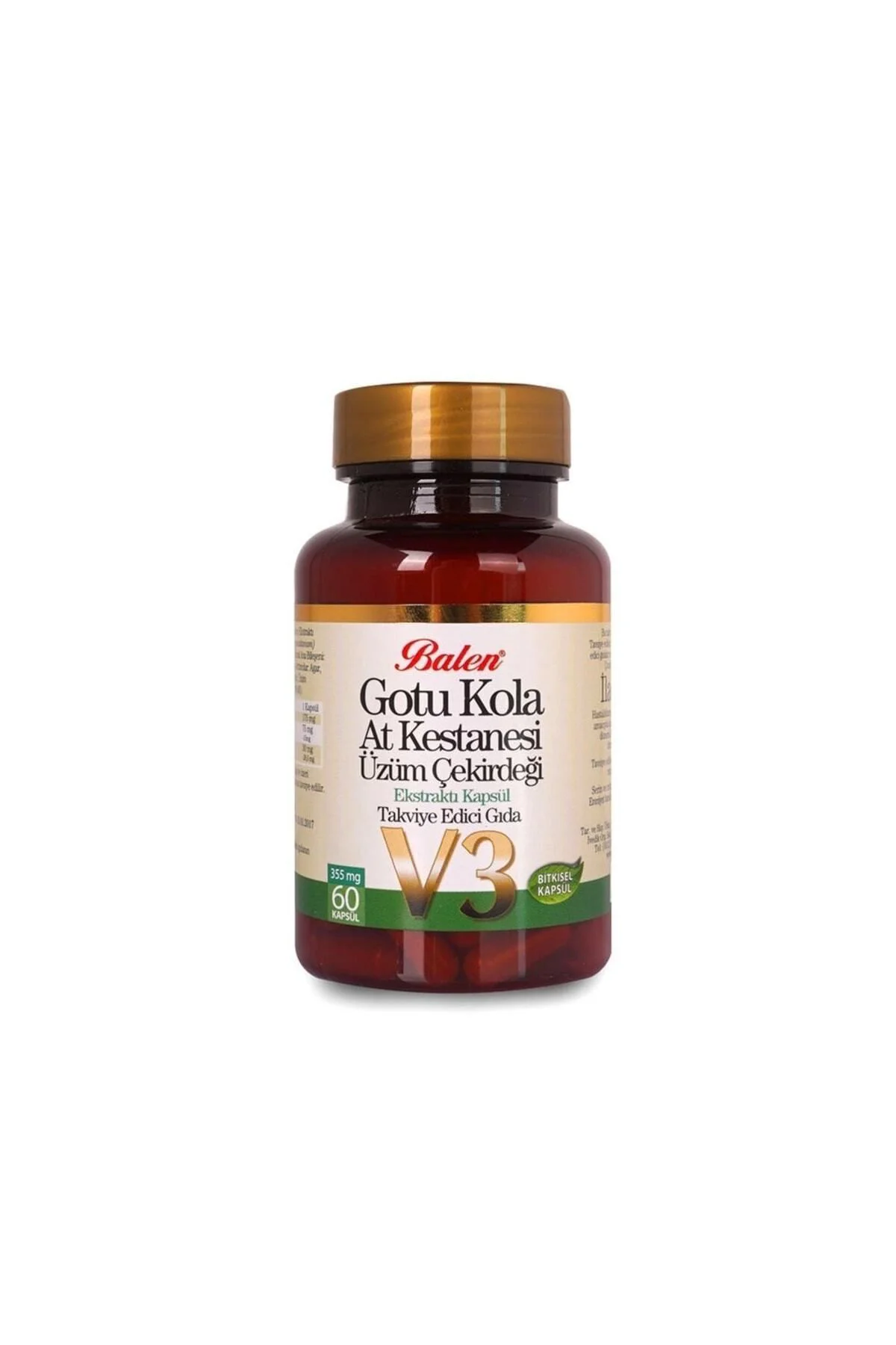 Gotu Kola & At Kestanesi ( V-3 ) Ekstraktı Kapsül 355 Mg*60