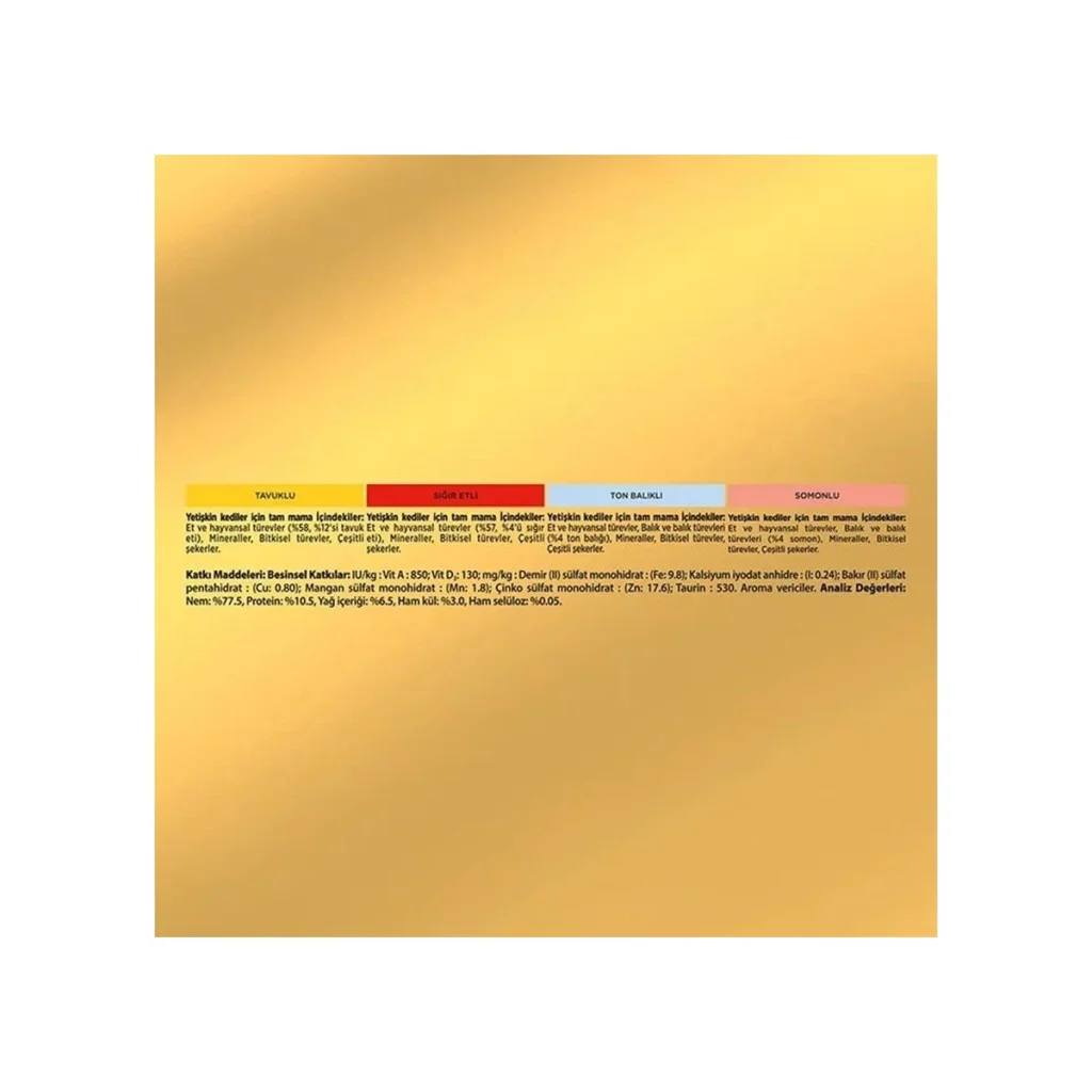 Gourmet Gold KIYILMIŞ 4Tavuklu, 4Sığır, 4Ton, 4Somon Kedi Konserv Gourmet Gold KIYILMIŞ 4Tavuklu, 4Sığır, 4Ton, 4Somon Kedi Konserv