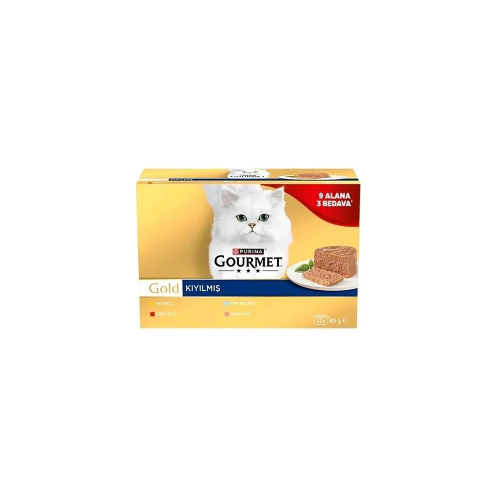 Gourmet Gold KIYILMIŞ 4Tavuklu, 4Sığır, 4Ton, 4Somon Kedi Konserv Gourmet Gold KIYILMIŞ 4Tavuklu, 4Sığır, 4Ton, 4Somon Kedi Konserv
