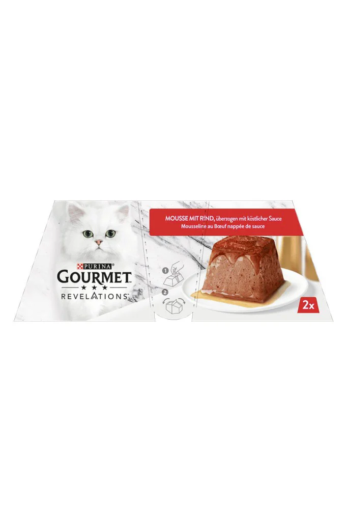 Gourmet Revelations Sığır Etli ve Soslu Kedi Maması 2x57GR :114Gr Gourmet Revelations Sığır Etli ve Soslu Kedi Maması 2x57GR :114Gr
