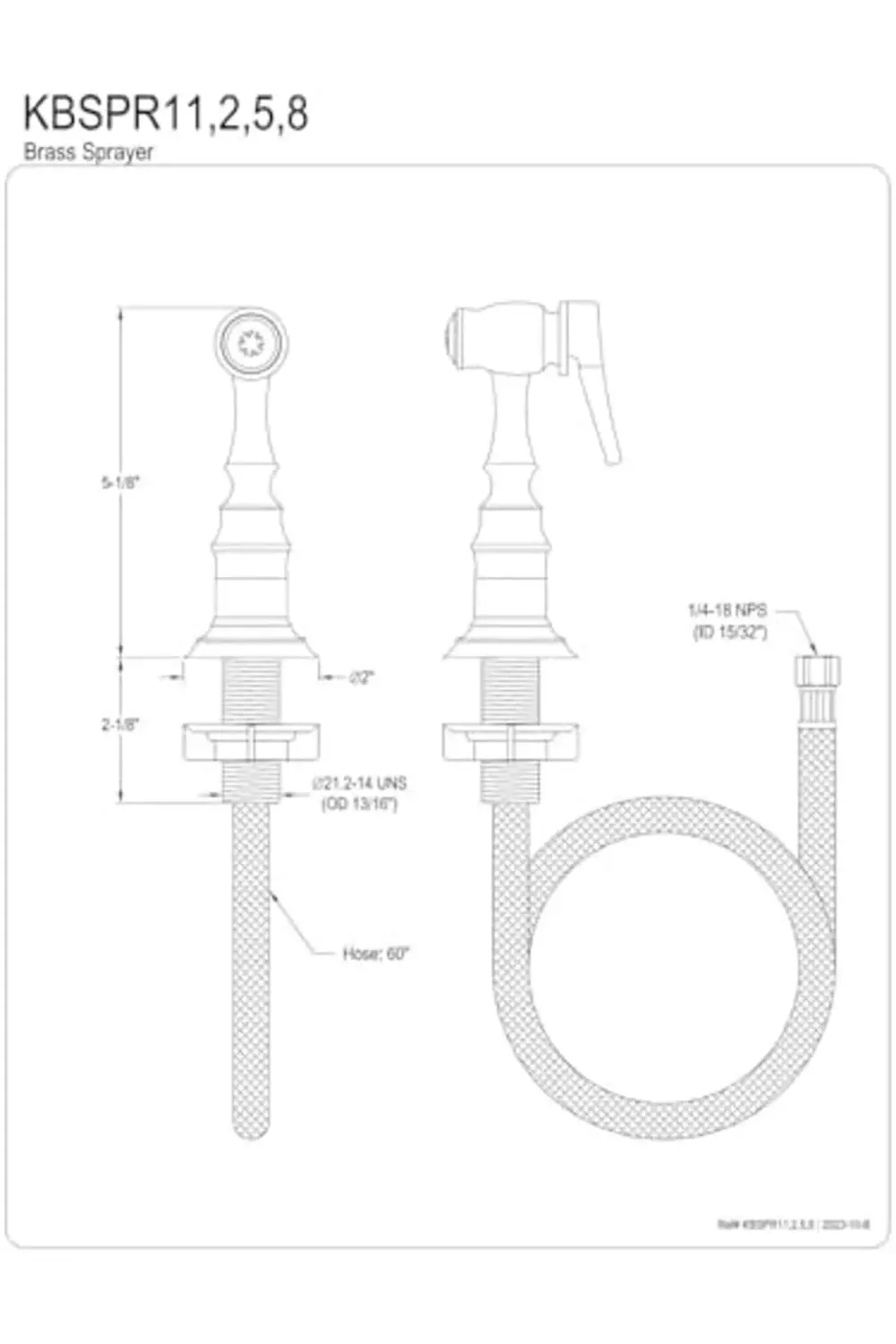 Gourmetier KBSPR11 Mutfak Bataryası Püskürtücü, Parlak Krom 10276