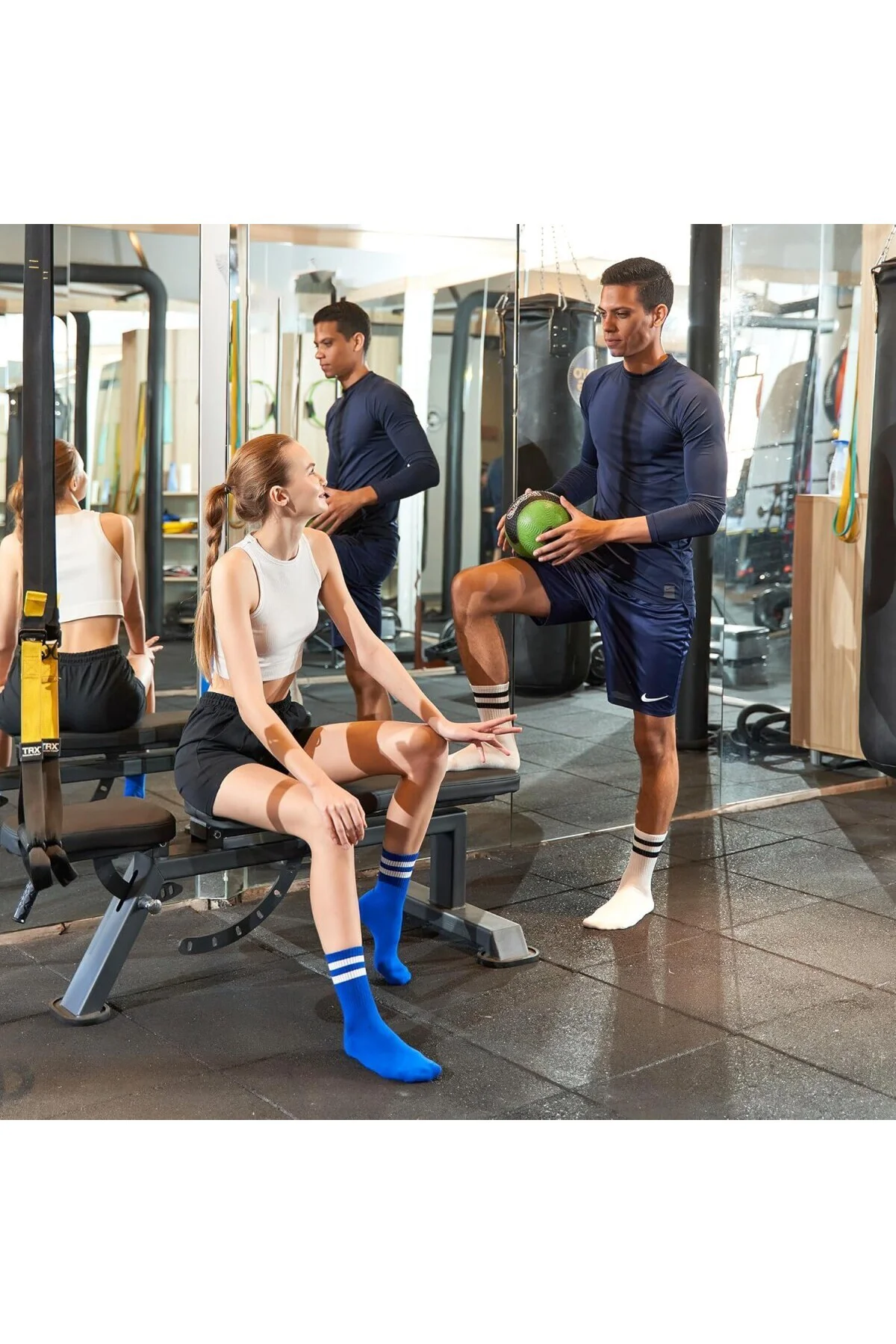 GoWith 3'lü-4'lü Pamuklu Renkli Çizgili Fitilli Kolej Spor Kadın GoWith 3'lü-4'lü Pamuklu Renkli Çizgili Fitilli Kolej Spor Kadın