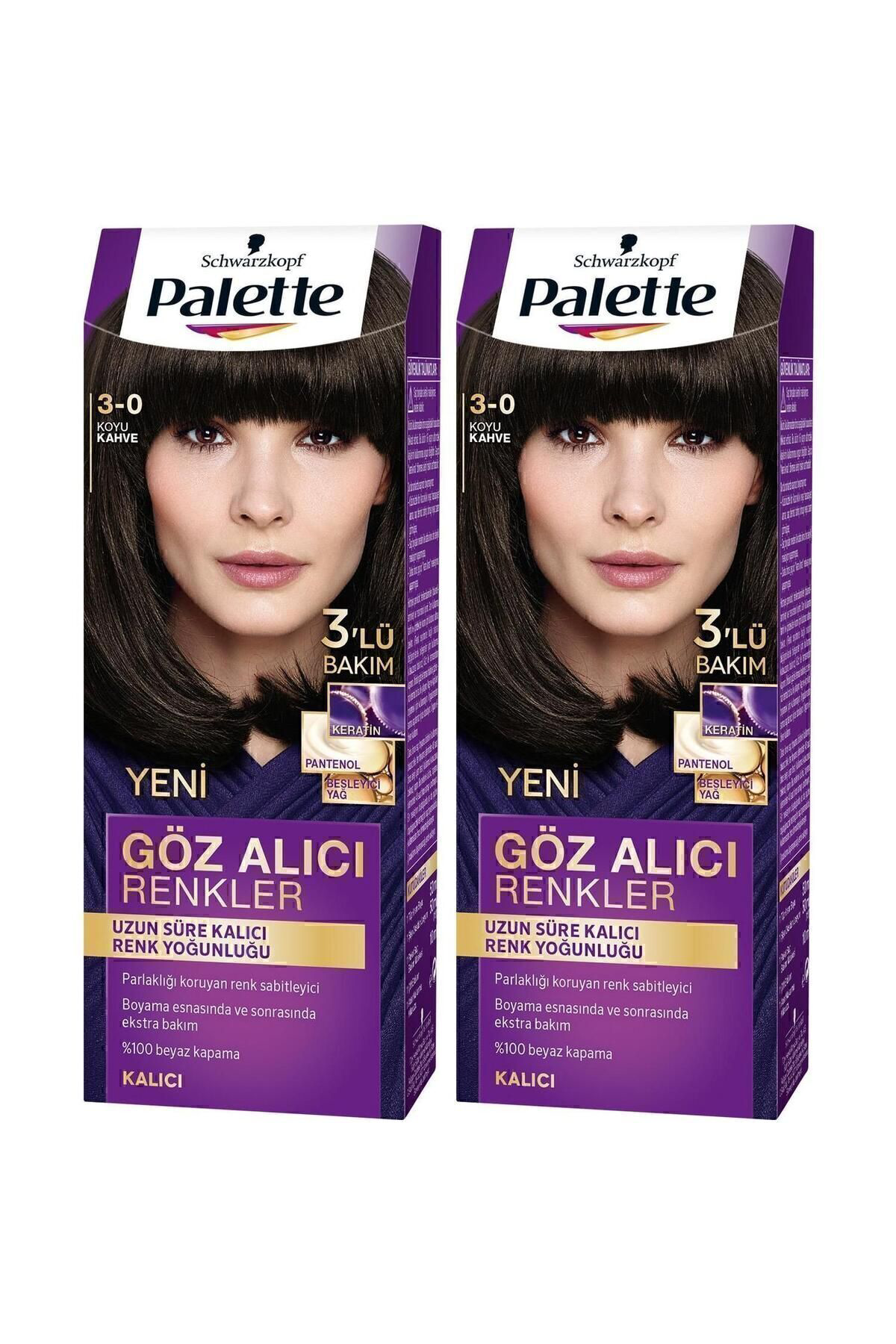 Palette Göz Alıcı Renkler 3-0 Koyu Kahve X 2 Adet