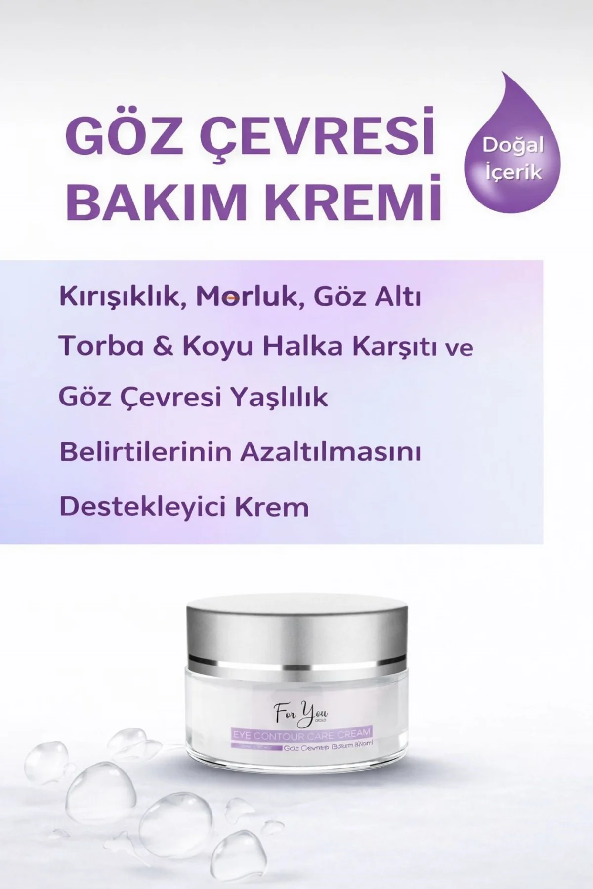 Göz Altı Torba, Morluk & Koyu Halka Karşıtı Yoğun Nemlendirici Gö