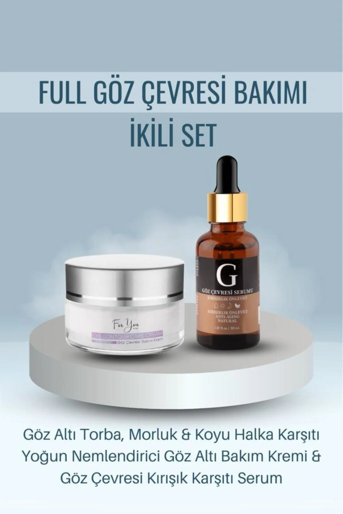 Göz Altı Torbalanma, Koyu Halka, Kırışıklık Morluk Karşıtı Göz Çevresi Bakım Seti Fiyatı, Yorumları ve Özellikleri