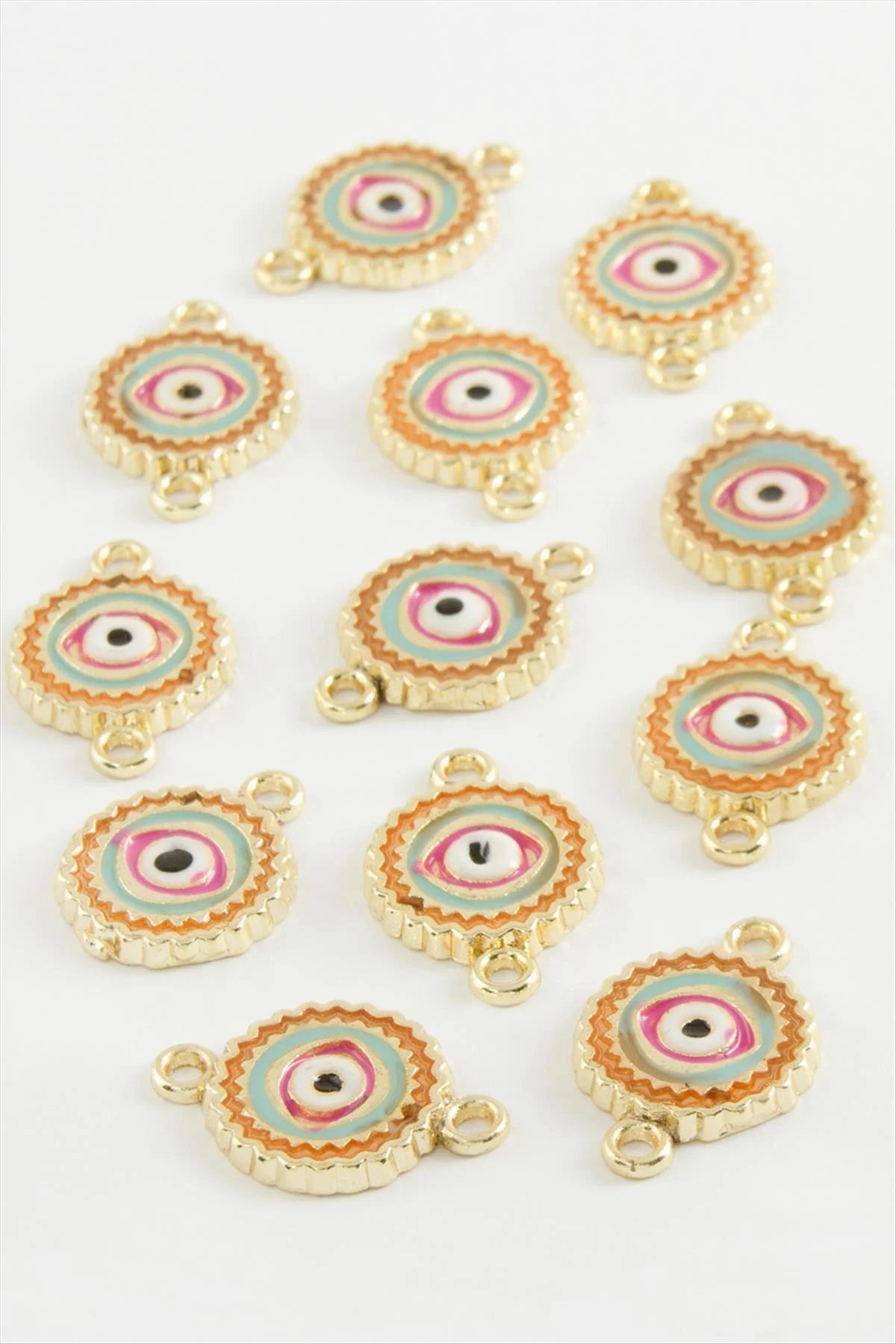 Göz Çift Kulplu Mineli Bileklik ve Kolye Ucu Aparatı 1 Adet