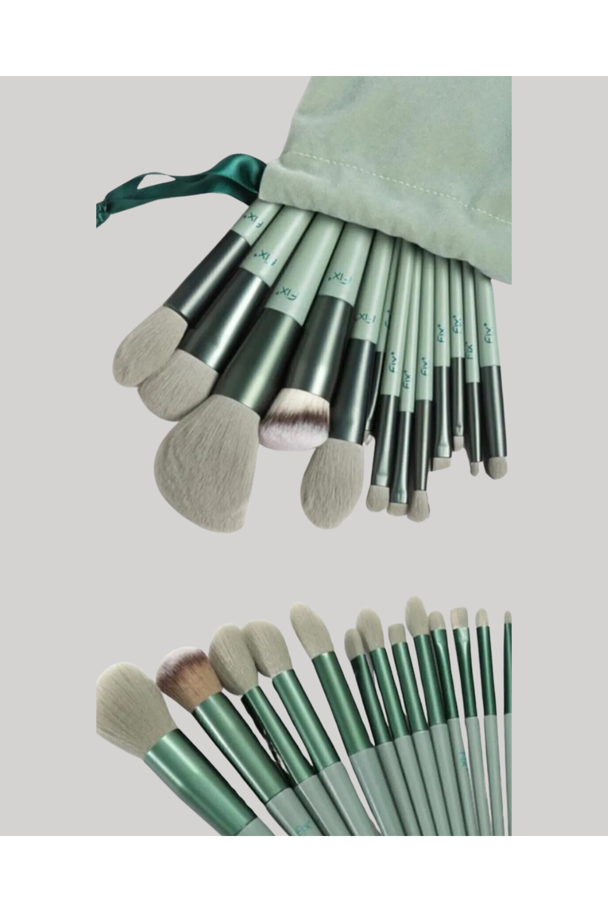 Göz Farı Allık Fondöten İçin Uygun 13'lü Makyaj Fırçası Seti Komp