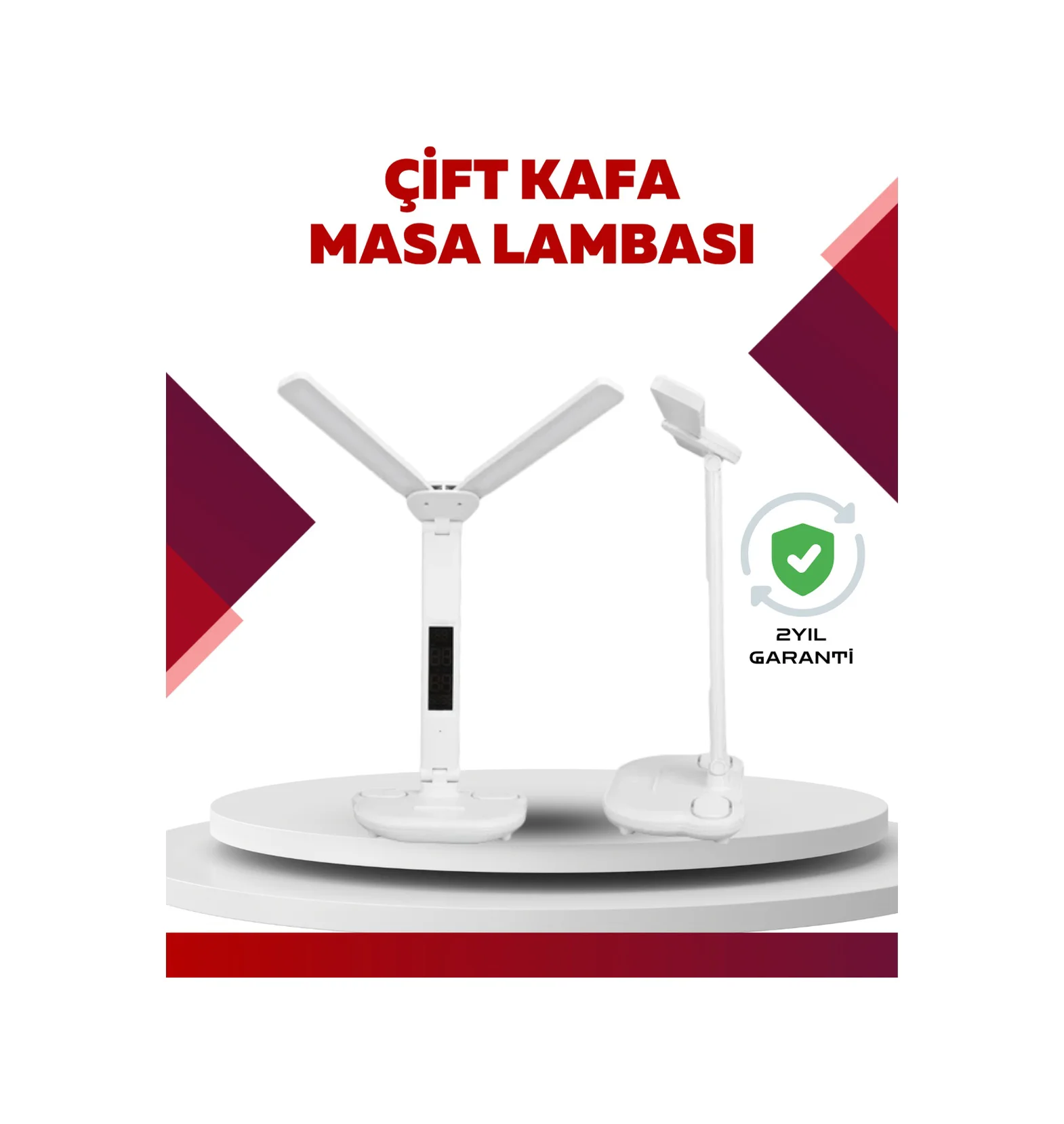 Göz Koruyucu Led Okuma Lambası Titreşimsiz Işık, Kalemlik Ve Stan