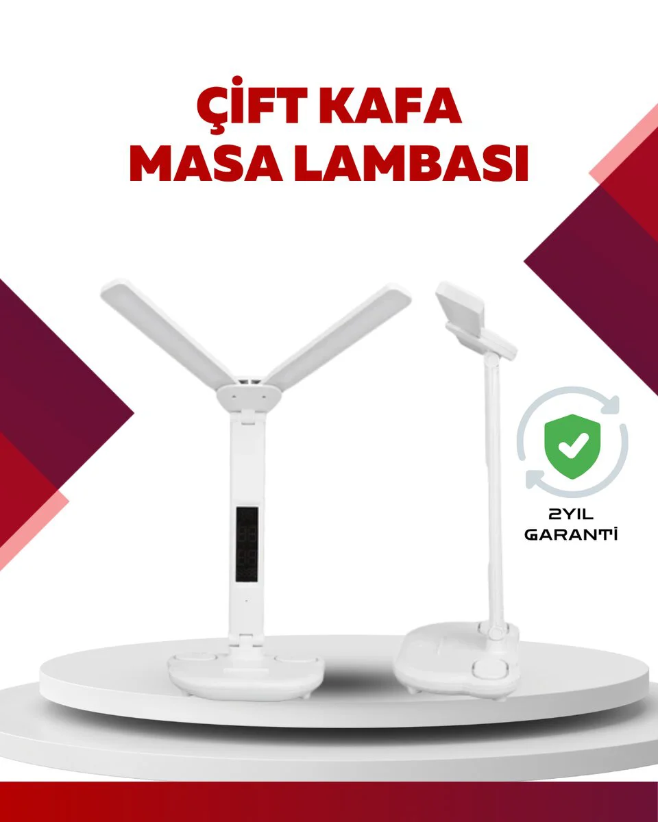 Göz Koruyucu LED Okuma Lambası - Titreşimsiz Işık, Kalemlik ve Telefon Standı