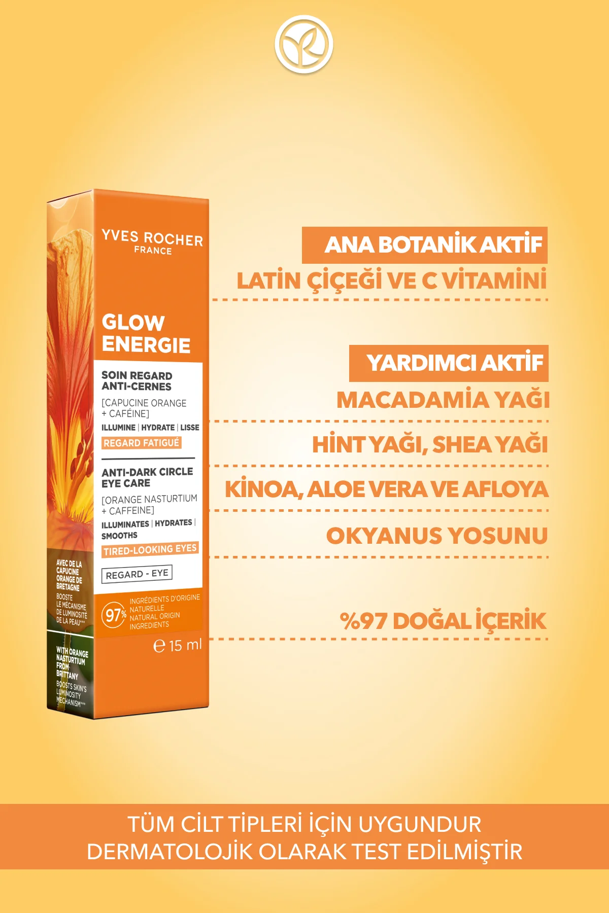 Göz Kremi-Aydınlatıcı Etkili-Işıltı Veren Antioksidan Botanik Kom