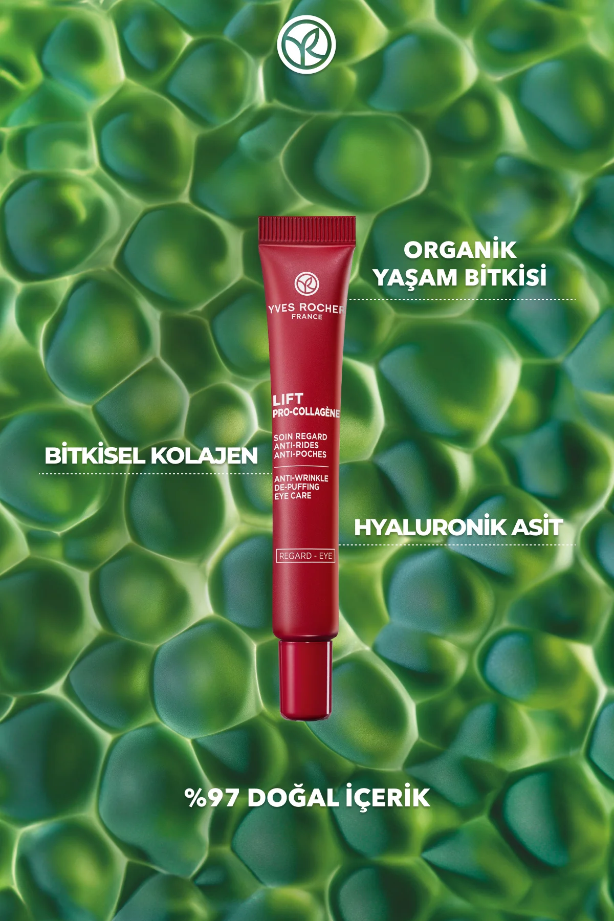 Göz Kremi-Sıkılaştırıcı,Dolgunlaştırıcı Bitkisel Kolajen ve Hyalu