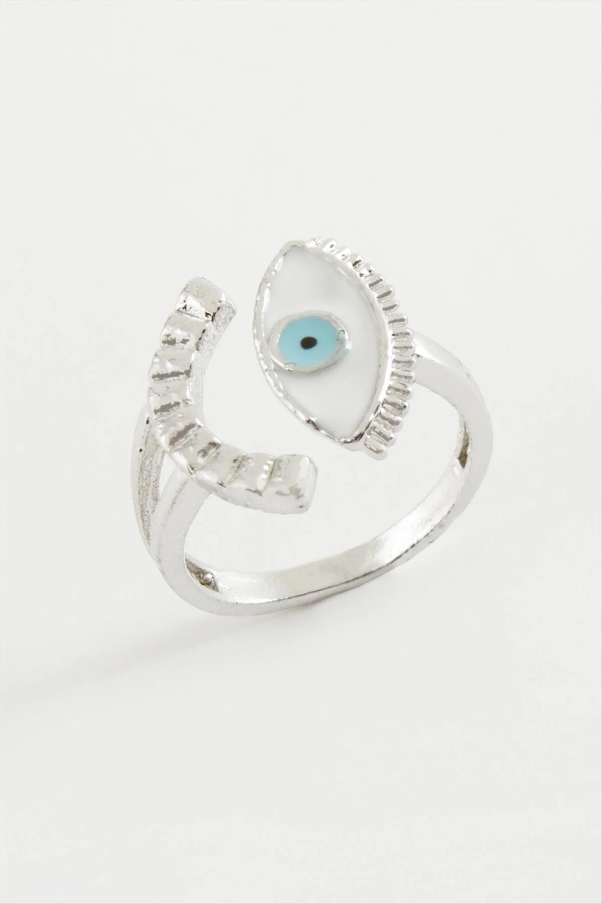 Göz Mineli Metal Yüzük