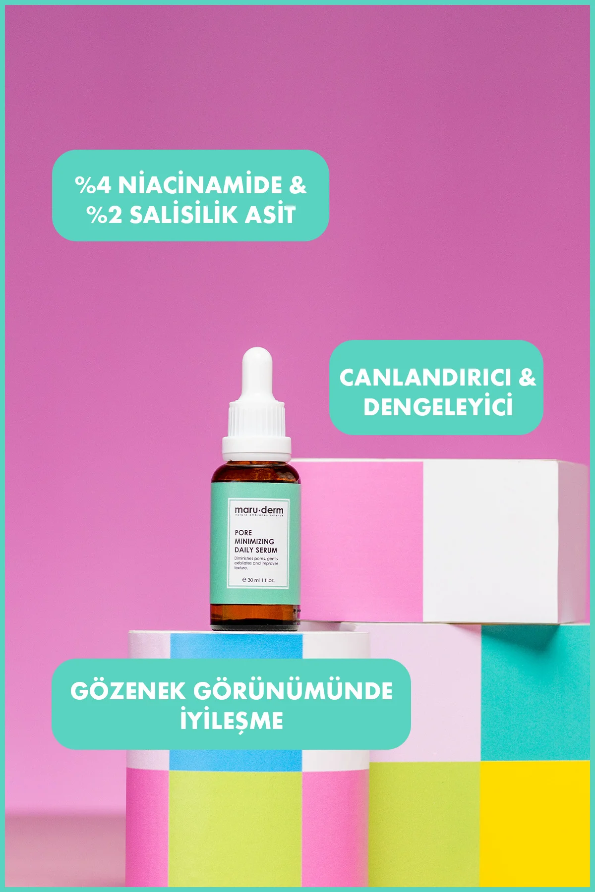 Gözenek Sıkılaştırıcı Bha Ve Peptit Cilt Bakım Serumu 30 ML