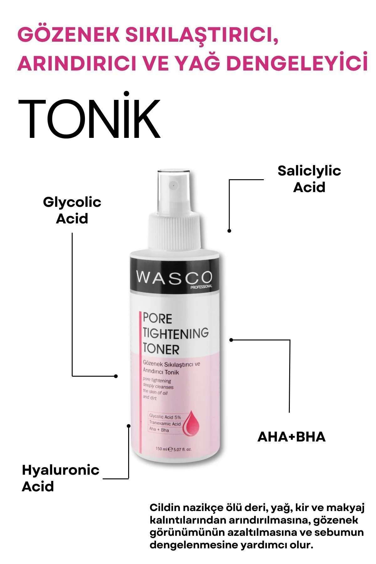 Gözenek Sıkılaştırıcı, Arındırıcı Ve Yağ Dengeleyici Tonik 150 Ml