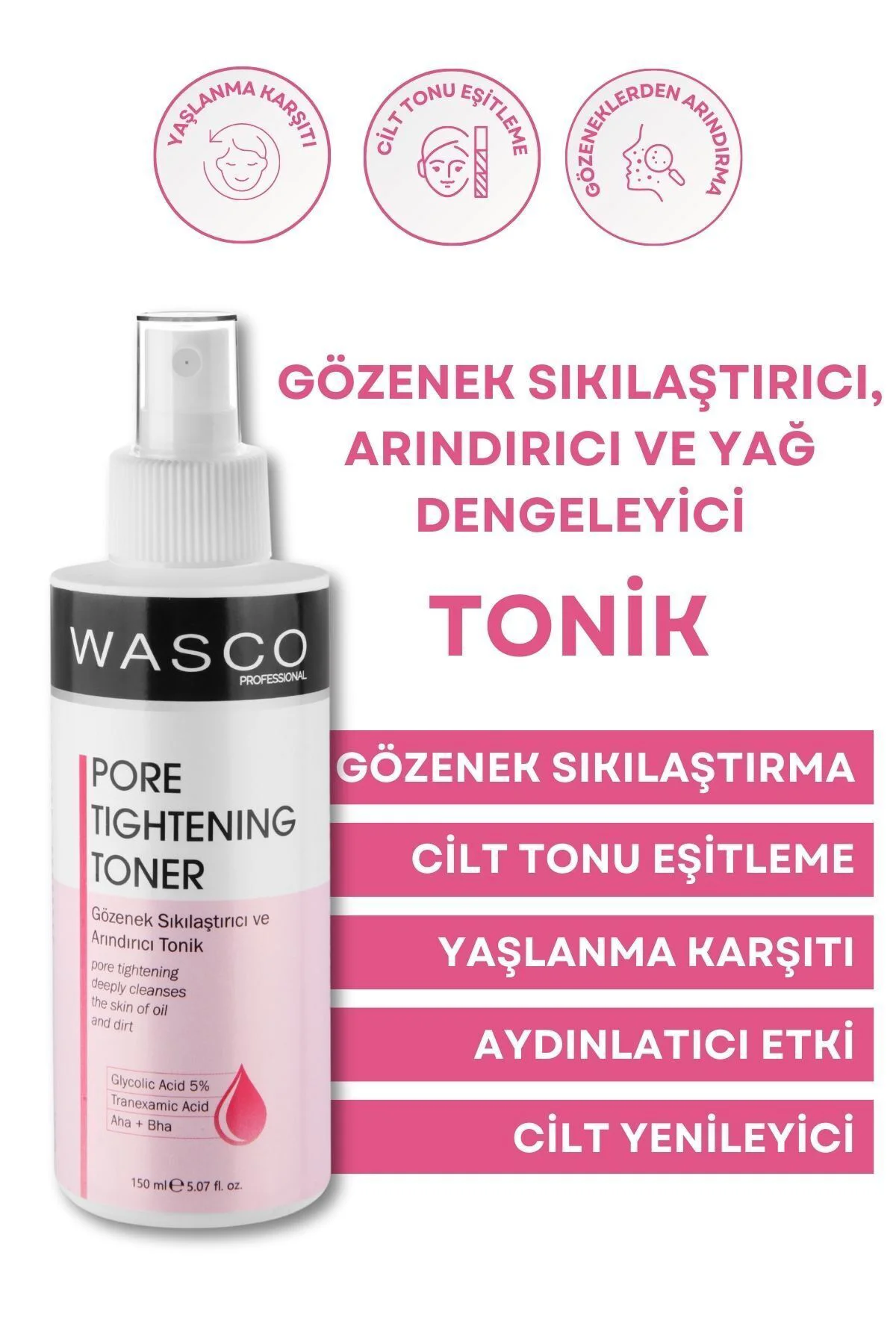 Gözenek Sıkılaştırıcı, Arındırıcı Ve Yağ Dengeleyici Tonik 150 Ml