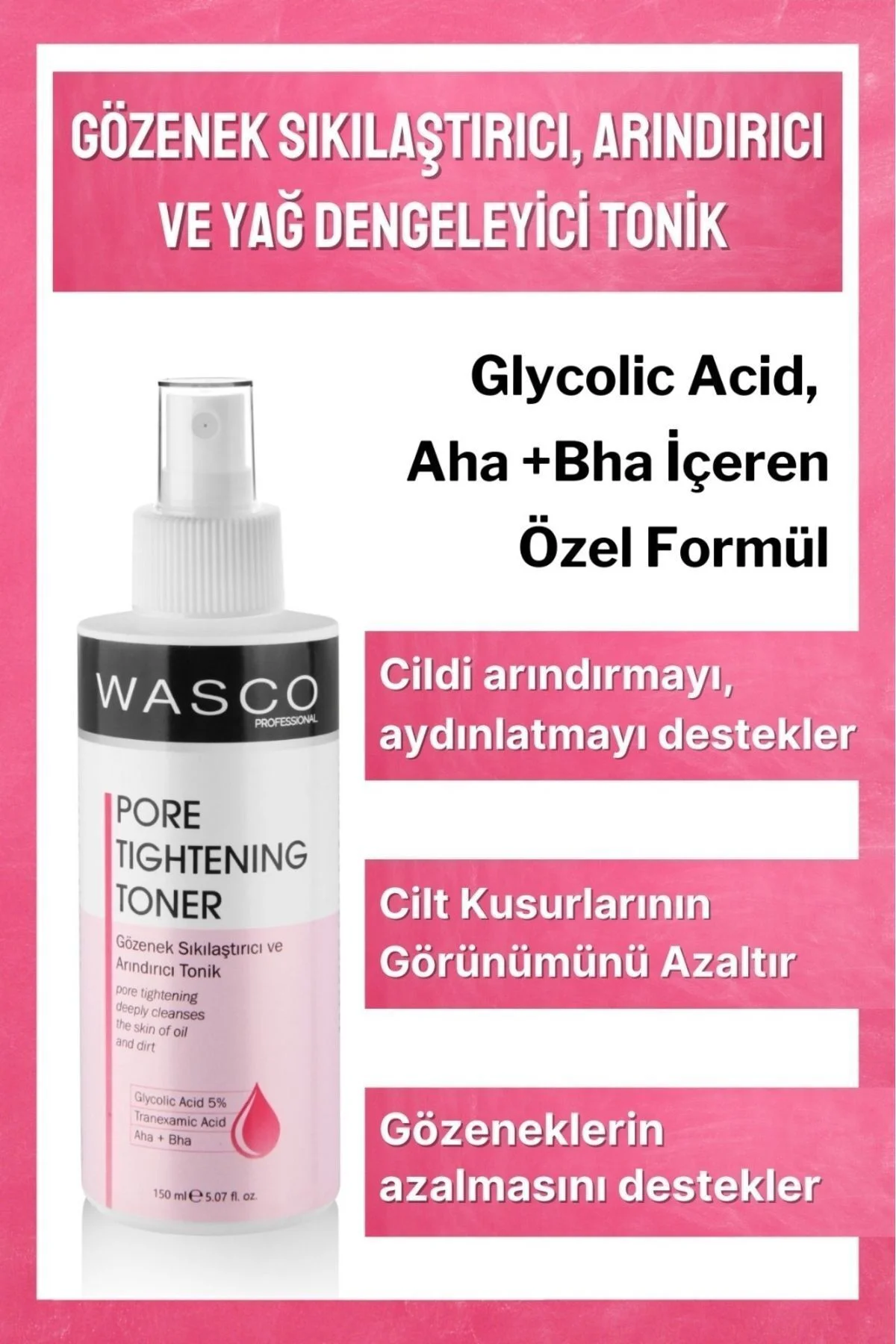 Gözenek Sıkılaştırıcı, Arındırıcı Ve Yağ Dengeleyici Tonik 150 Ml