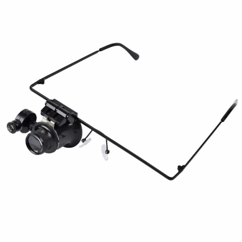 Gözlük Model 20x16mm Optik Lens Led Işık Monoküler Büyüteç - Görsel 3