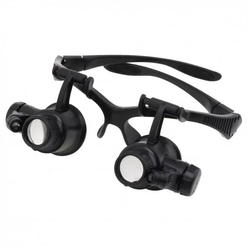 Gözlük Modeli 10x 15x 20x 25x Lens,2led Işıklı,büyüteç - Görsel 4