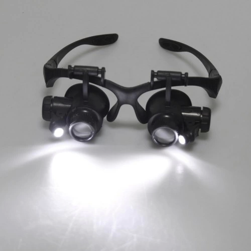 Gözlük Modeli 10x 15x 20x 25x Lens,2led Işıklı,büyüteç - Görsel 2