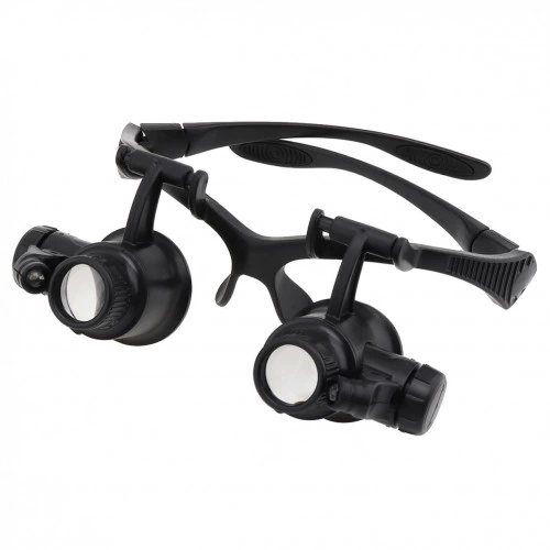 Gözlük Modeli 10x 15x 20x 25x Lens,2led Işıklı,büyüteç - Görsel 6