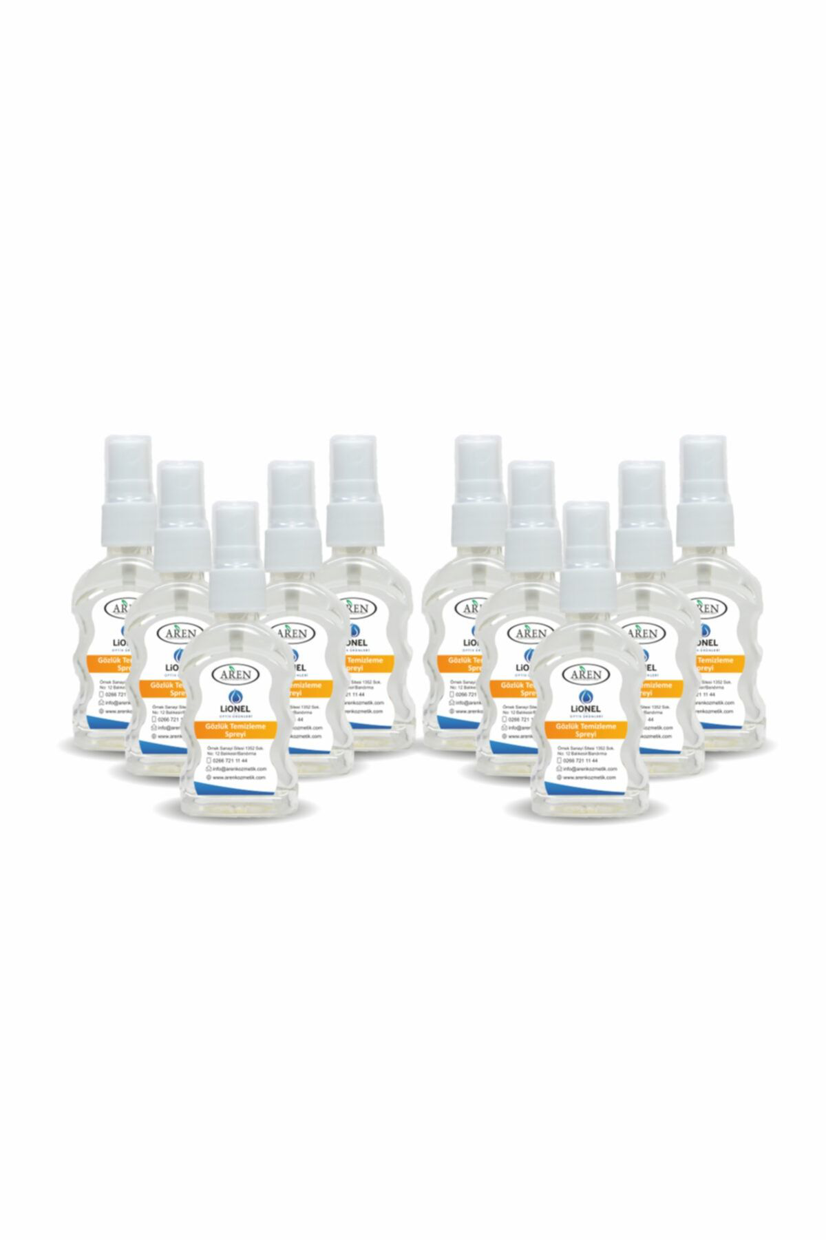 Lionel Gözlük Temizleme Solüsyonu 10 Adet Ve 10 Adet Mikrofiber Bez