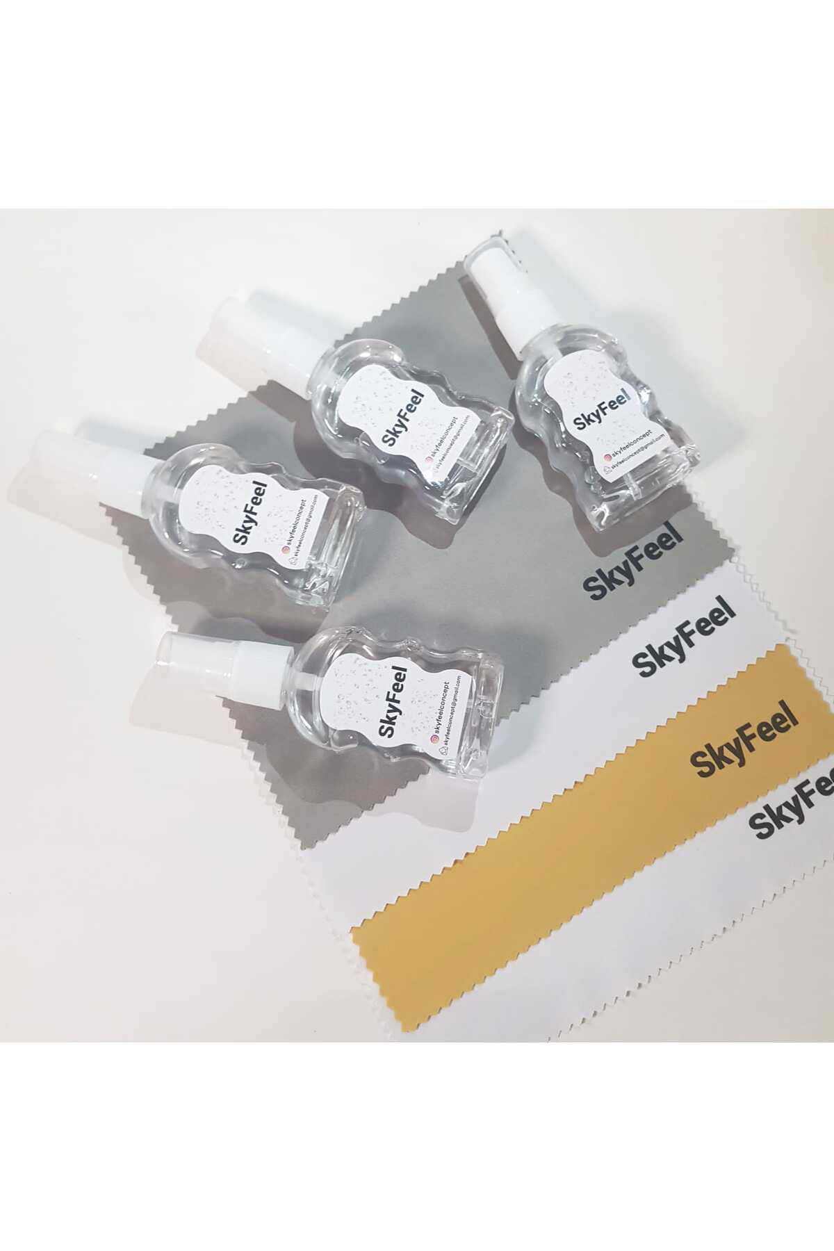 Skyfeel Gözlük Temizleme Spreyi 4 Adet + Mikrofiber Gözlük Temizleme Bezi