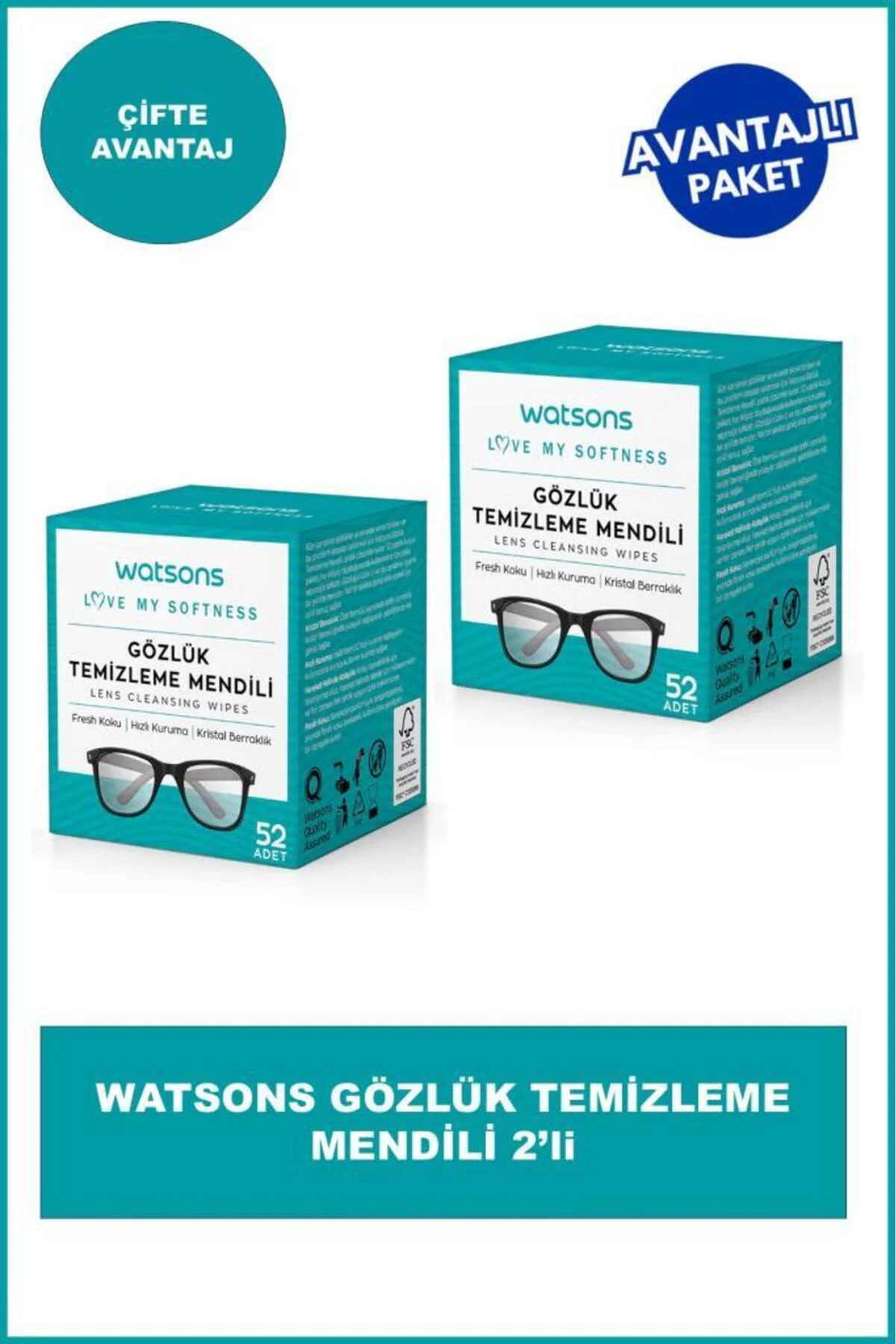 Gözlük Temizleme Mendili *2 Adet Gözlük Temizleme Mendili *2 Adet