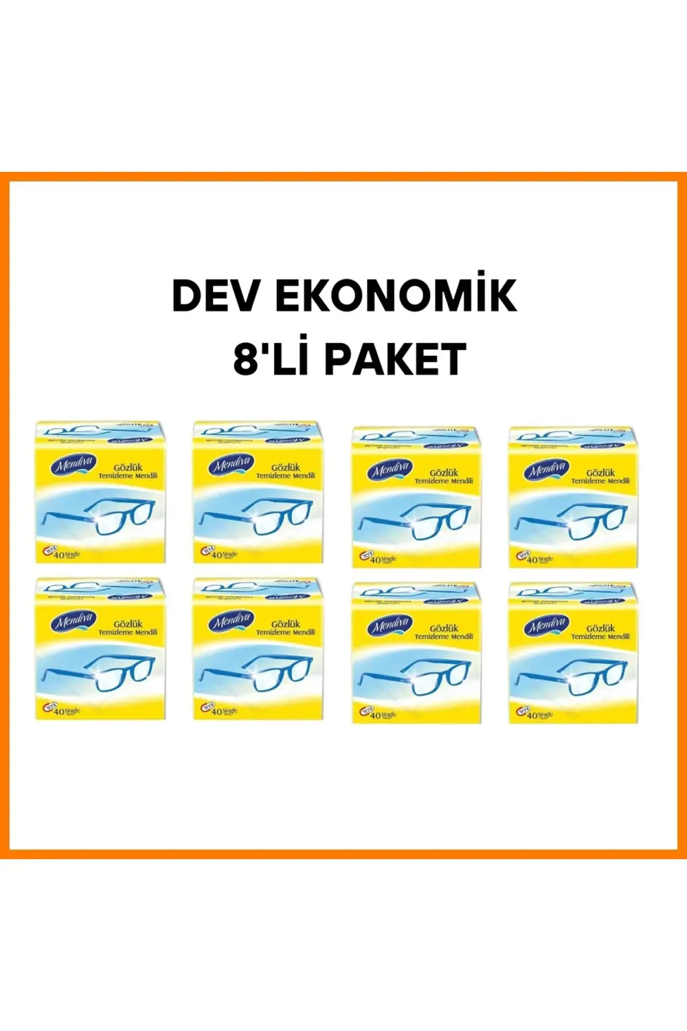 Gözlük Temizleme Mendili 8 Paket 320 Adet