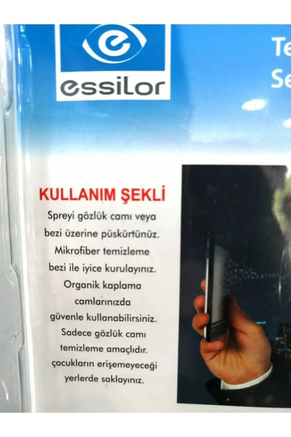 Gözlük Temizleme Spreyi Ve Ipek Bez Cirizal Sprey Orjinal Tüm Cam