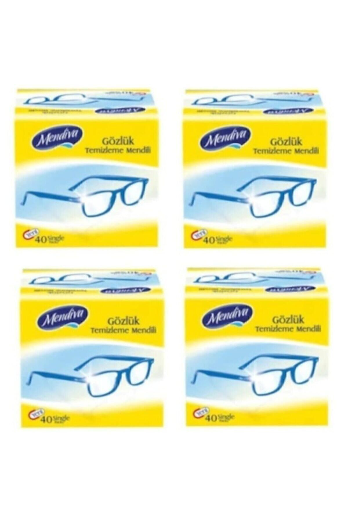 Mendiva Gözlük Ve Cam Ekran Temizleme Mendili 40'Li 4 Paket