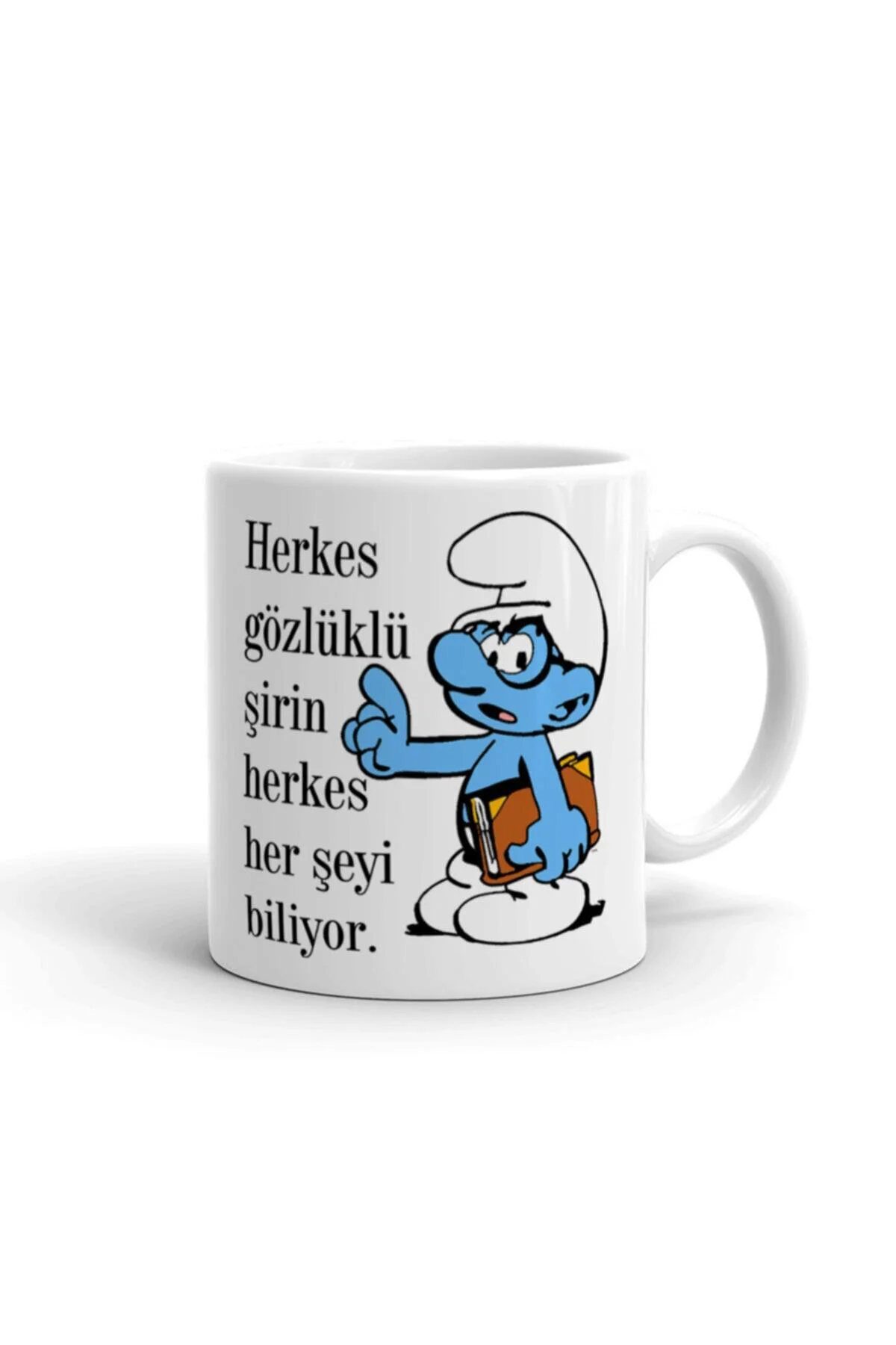 Gözlüklü Şirin ithal Porselen Seramik Kupa Bardak