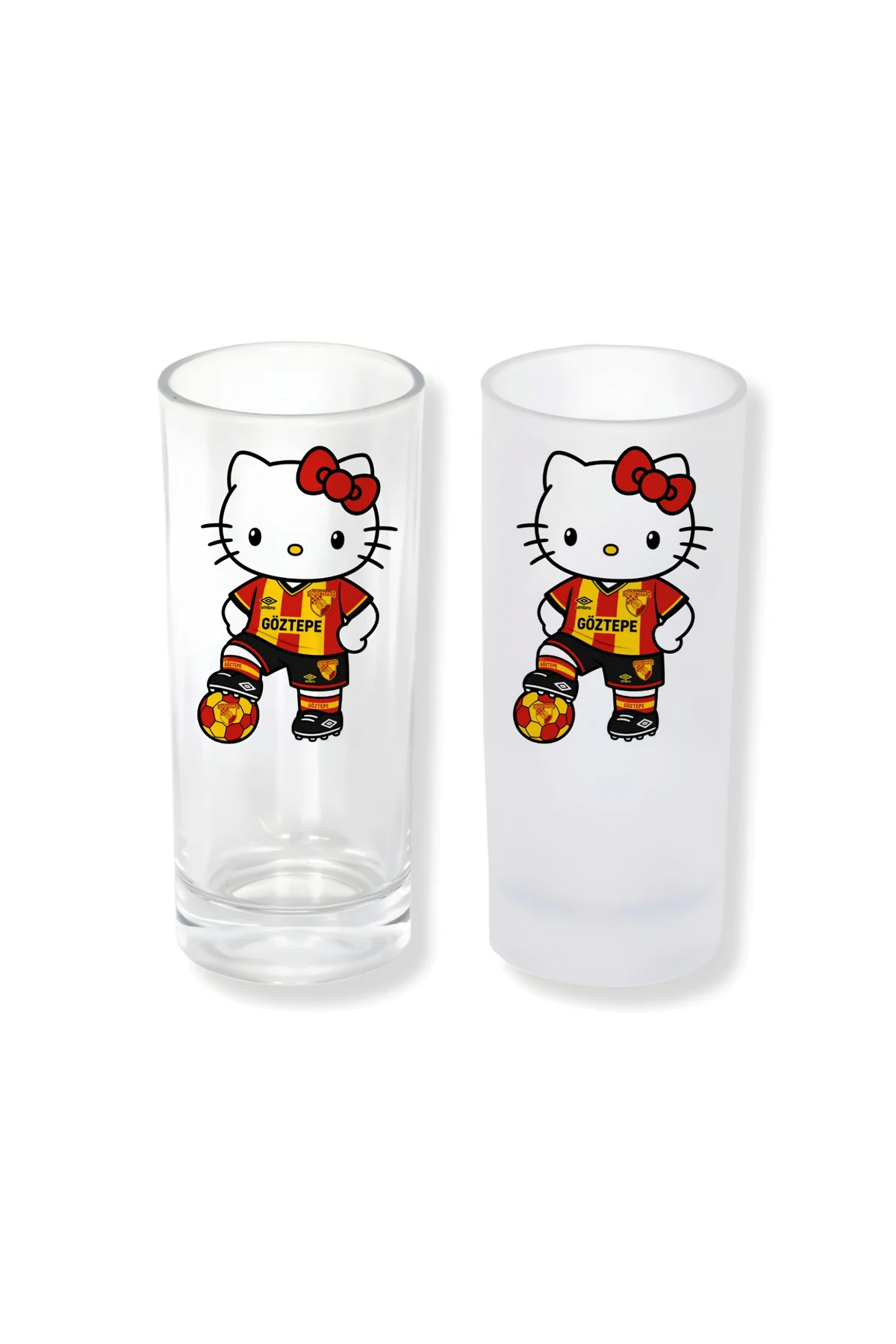Göztepe Spor Hello Kitty Buzlu / Buzsuz Seçenekli Rakı Bardağı – 